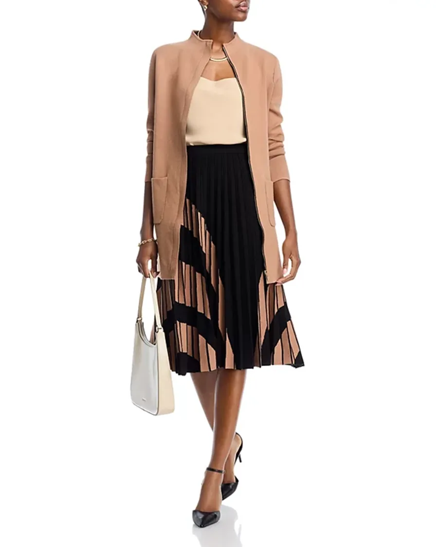 Long Sleeves Funnel Neck Coat