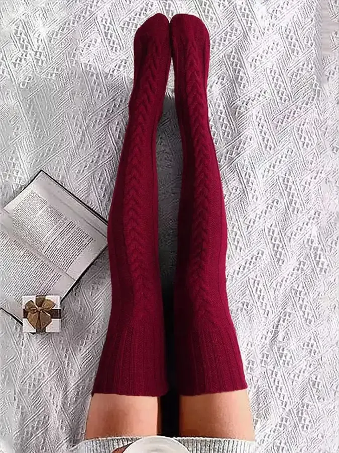 Women's Thigh Warm High Knit Socks
