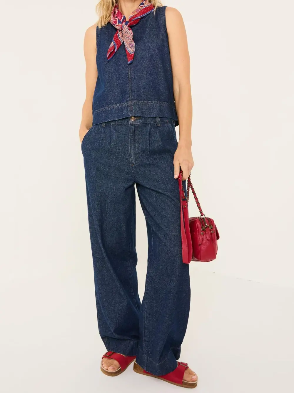 Arie Ink Wide Leg Jeans