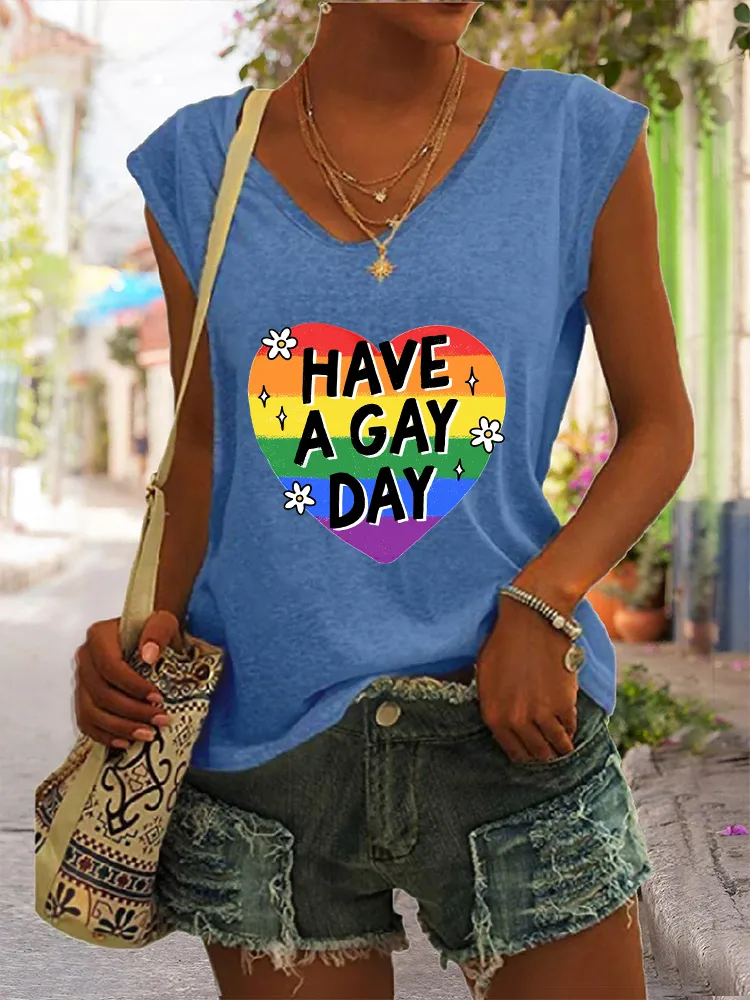 Women's Have A Gay Day V-neck Vest