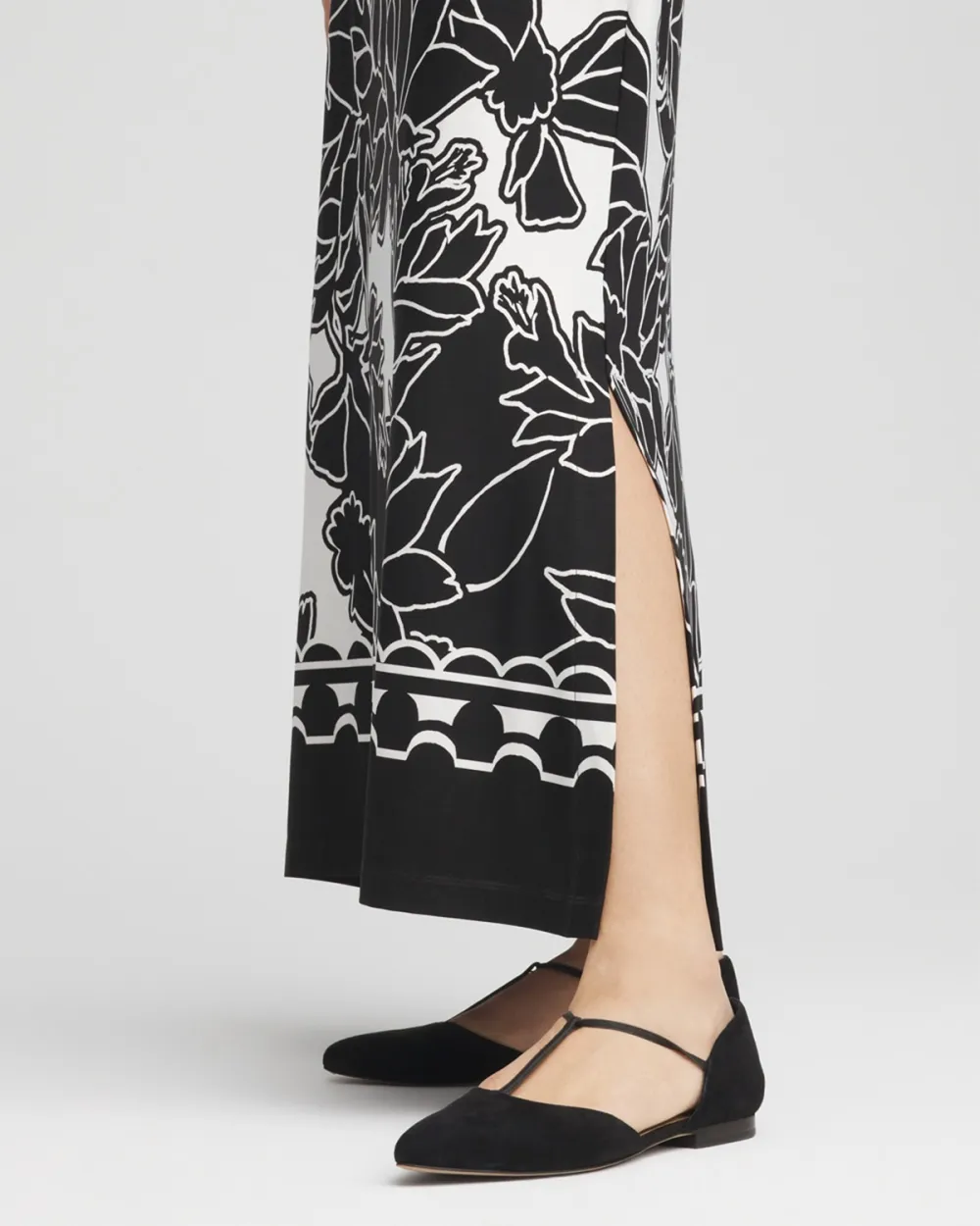 Floral Print Jersey Maxi Dress