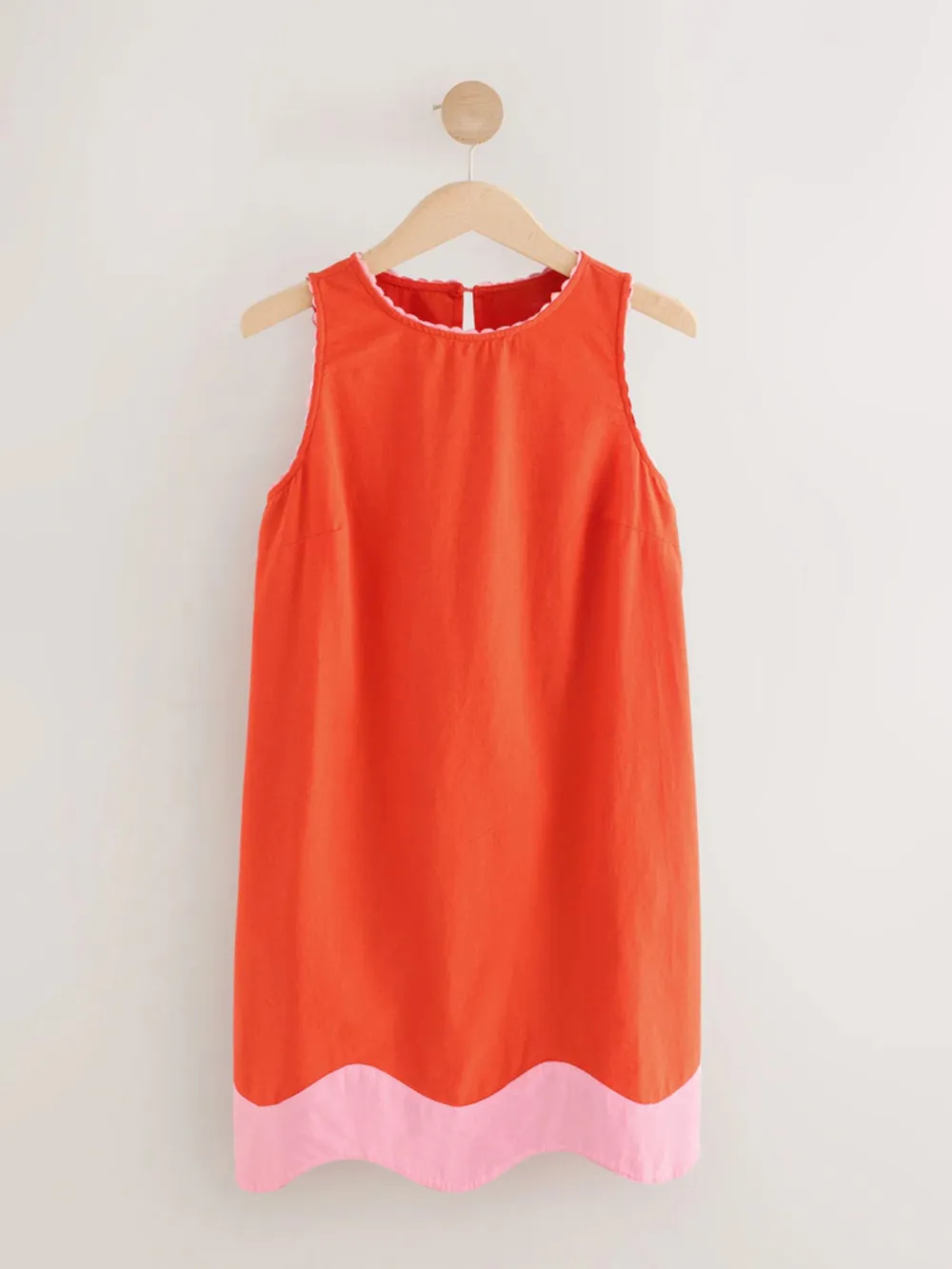 Classic Comfortable Solid Color Round Neck Straight Midi Dress