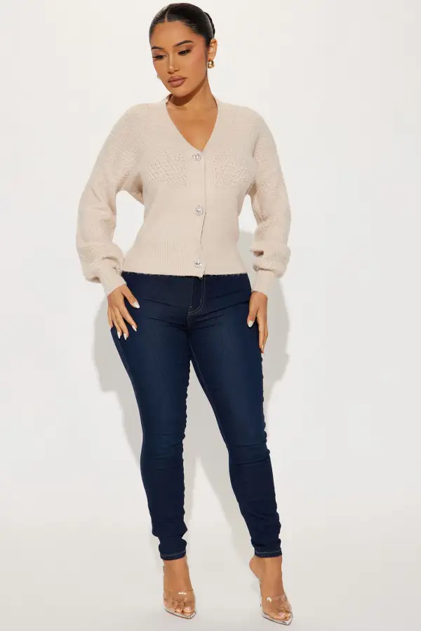 Don't Kill My Vibe Cardigan - Oatmeal