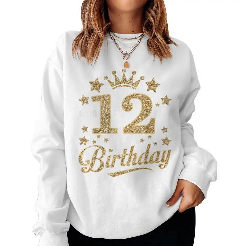It's My 12Th Golden Birthday 12 Year Old Bday Groovy Women Sweatshirt