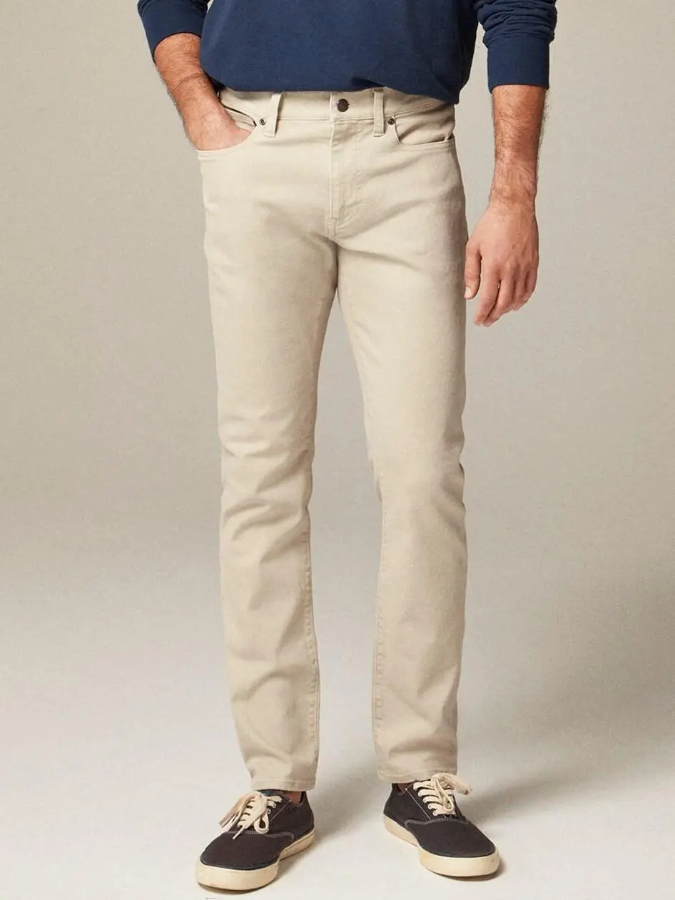 Beige Slim Fit Men's Jeans