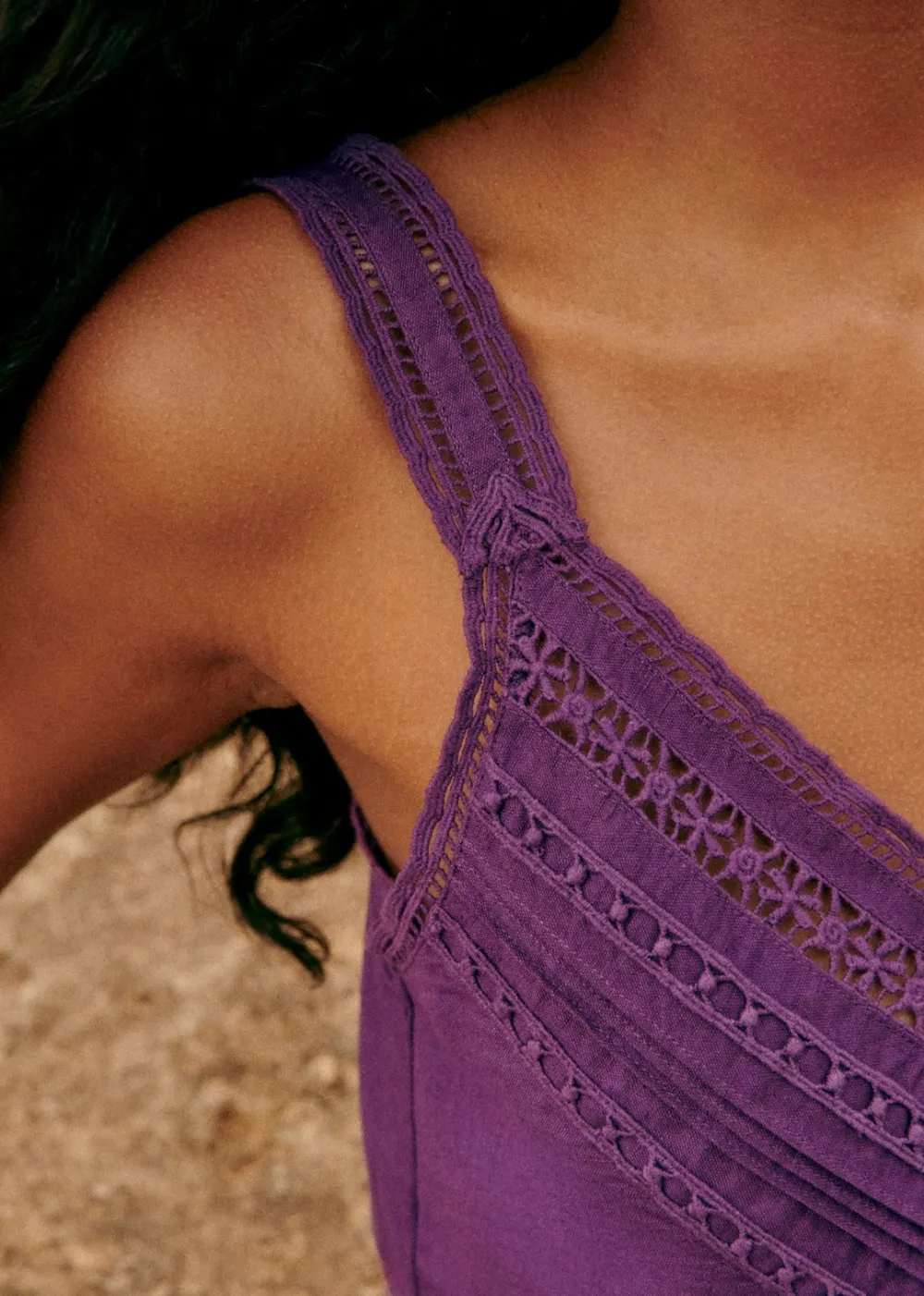 Lace Tie Cropped Camisole Top