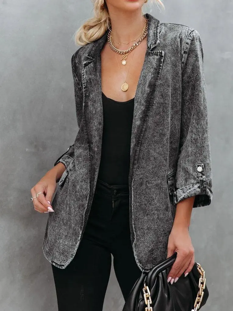 Women's Long Sleeve Loose Coat Top