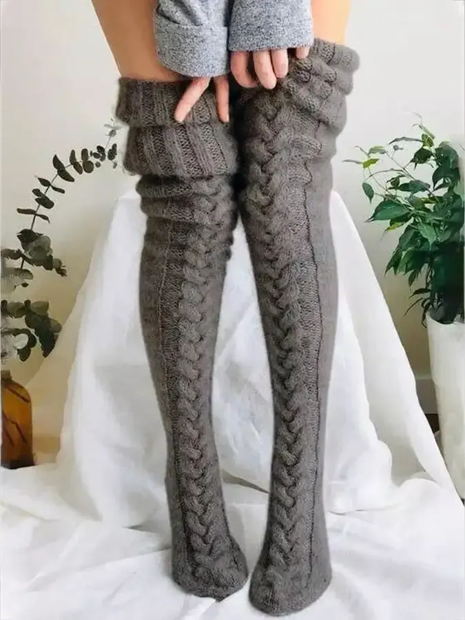 Women's Thigh Warm High Knit Socks