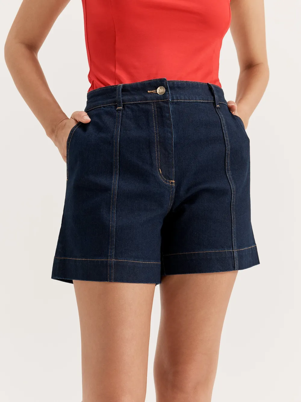 Casual High Waisted Denim Shorts