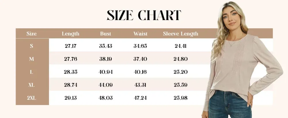 WIHOLL Blouses for Womens Dressy Casual 2024 Fall Tops Long Sleeve Shirts Loose Fit Tunics
