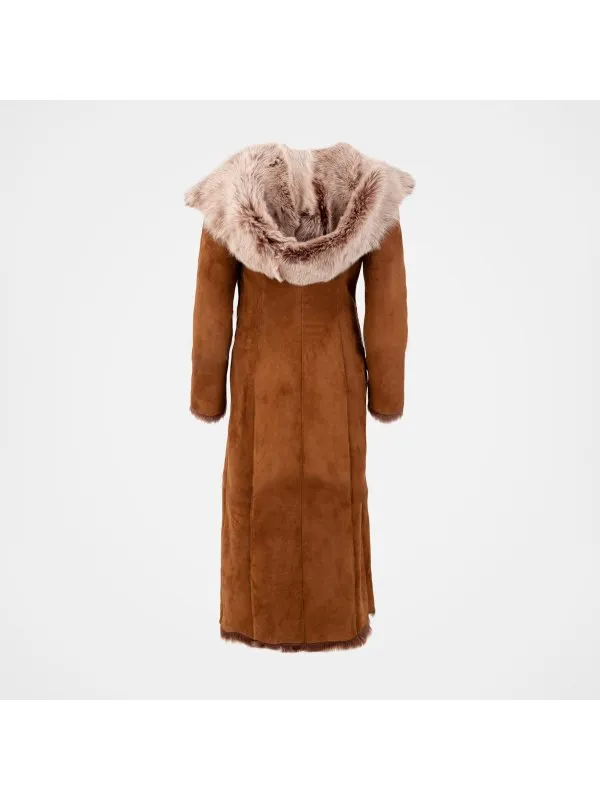 Premium toskana sheepskin hooded jacket