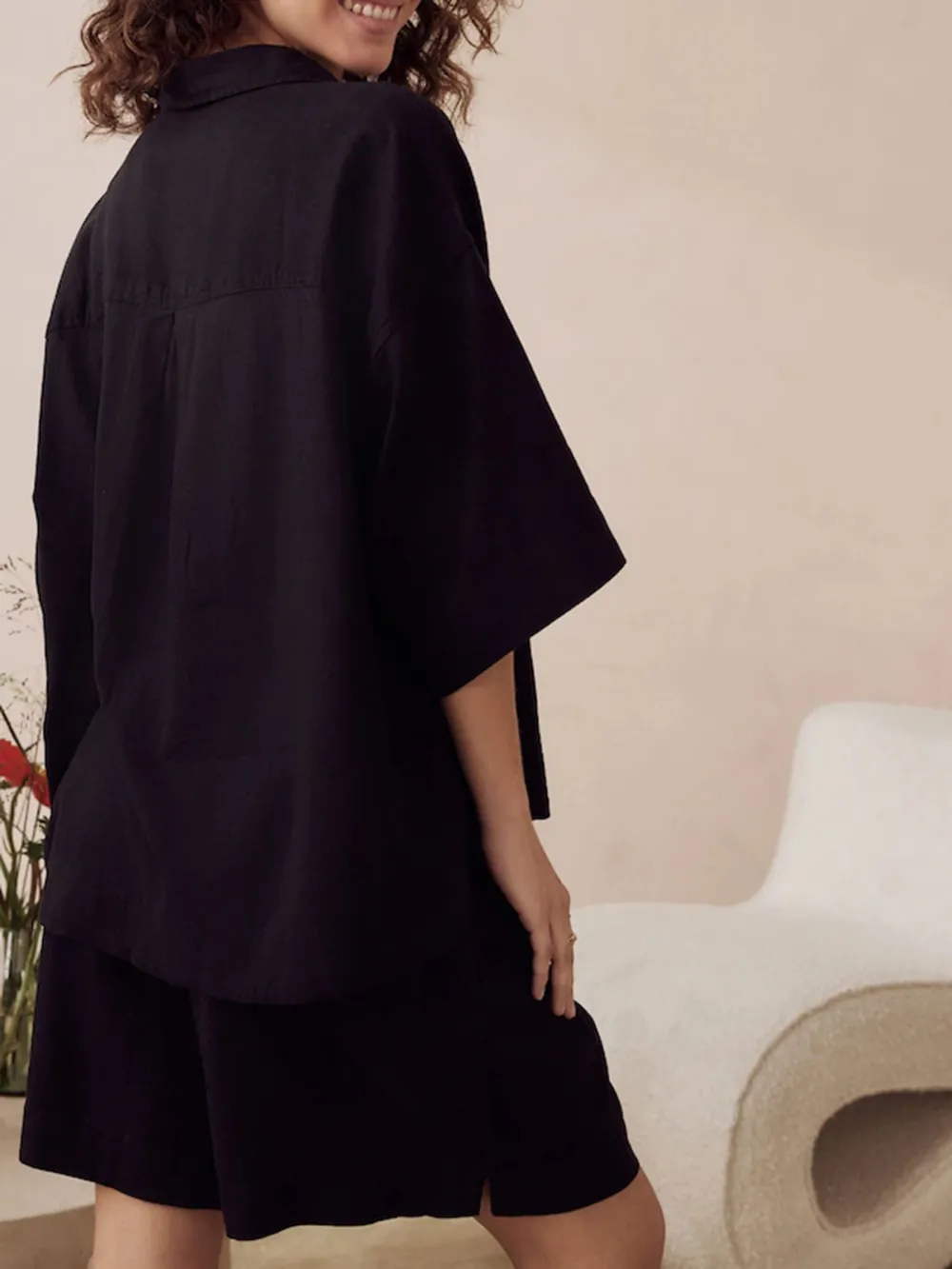 Casual Solid Color Loose Shorts