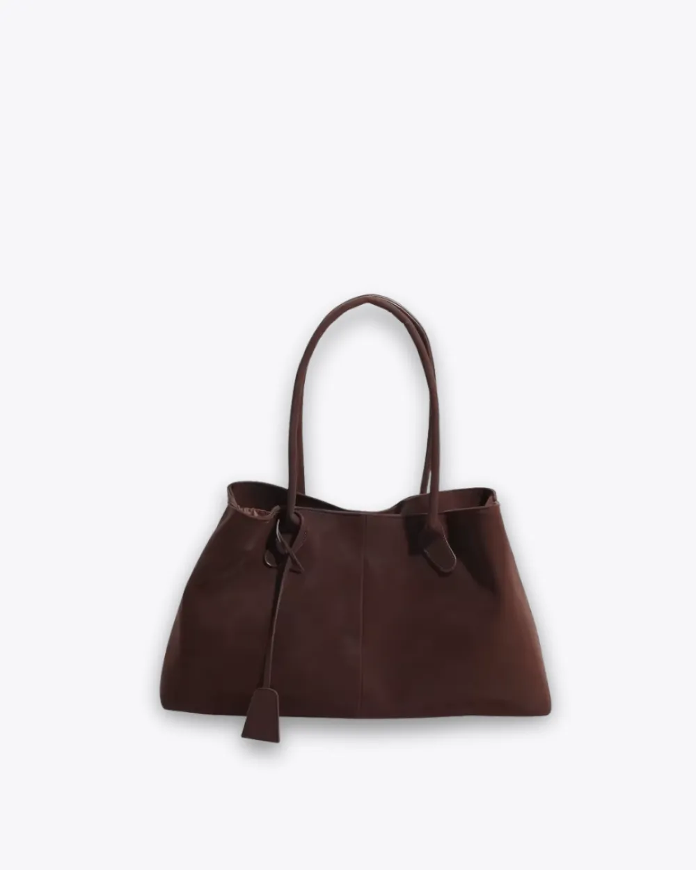 Panel Front Straw Tote Bag