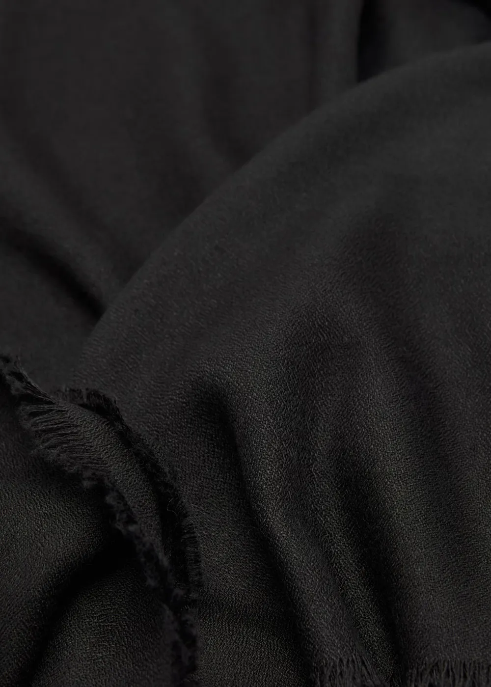 Black Plain Casual Style Scarf