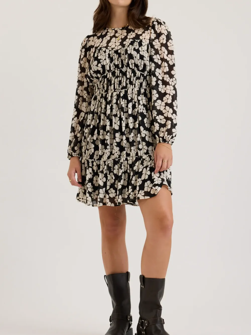 Pressed Daisy Seam Detail Dress