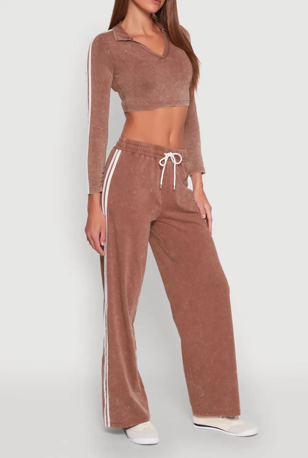 Drawstring Striped Pants