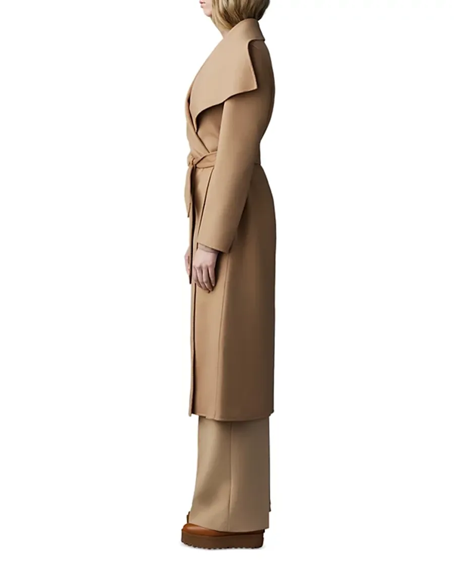 Elegant Style Lightweight Wrap Wool Coat