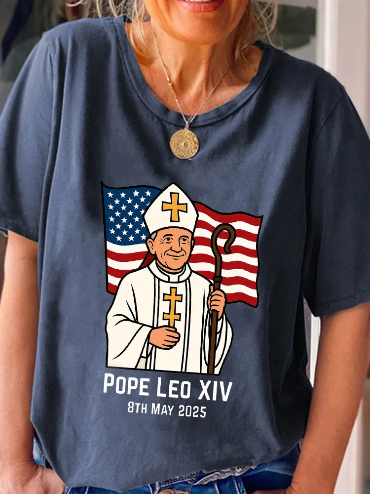 Women'S Pope Leo Xiv 8th May 2025 Round-Neck Short-Sleeved T-Shirt