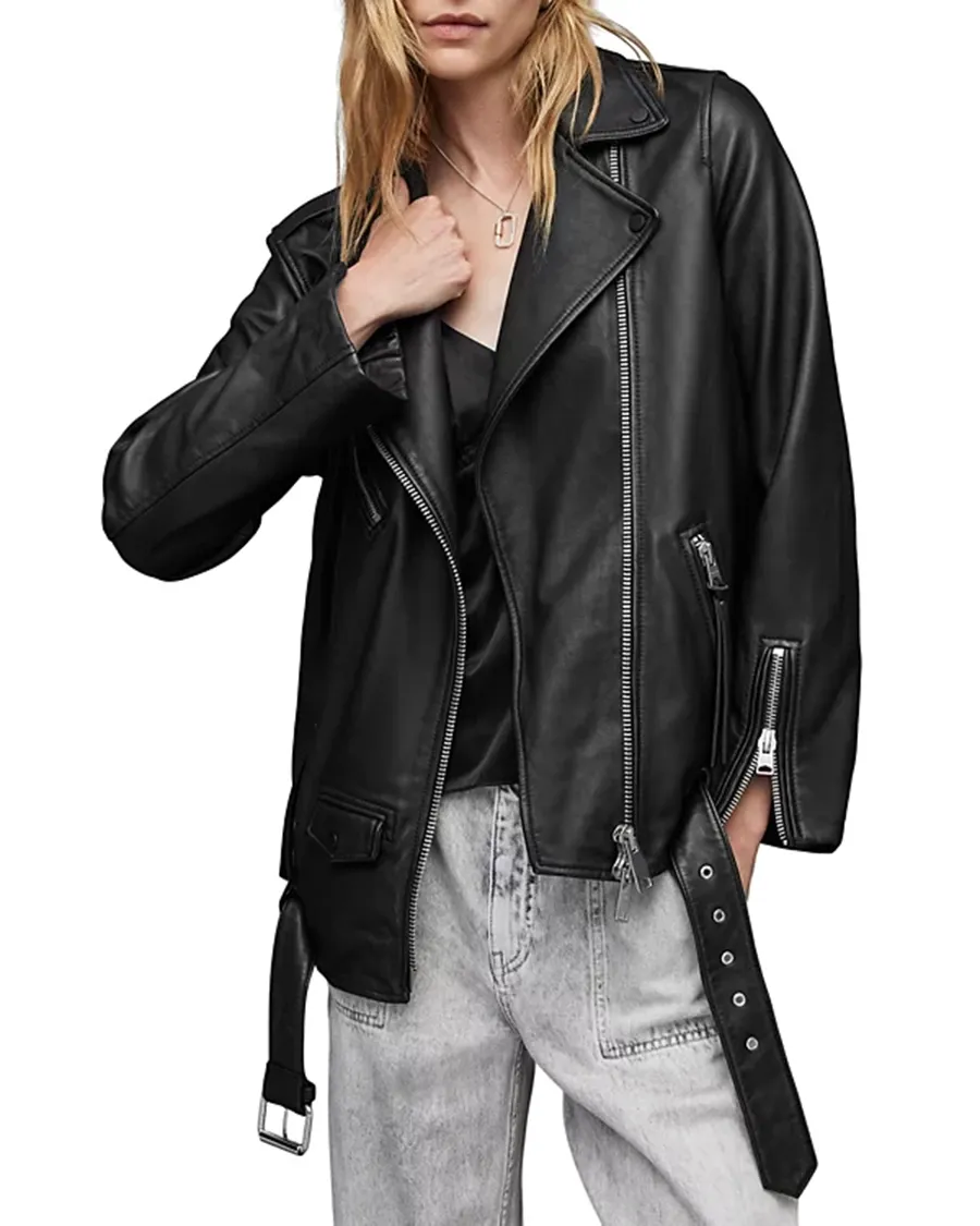 Black Leather Biker Jacket