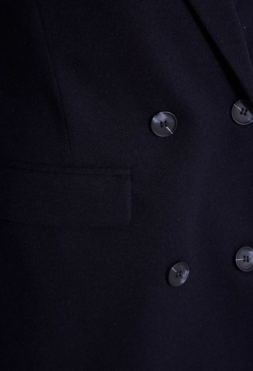 LTS Tall Navy Blue Double Breasted Brushed Jacket