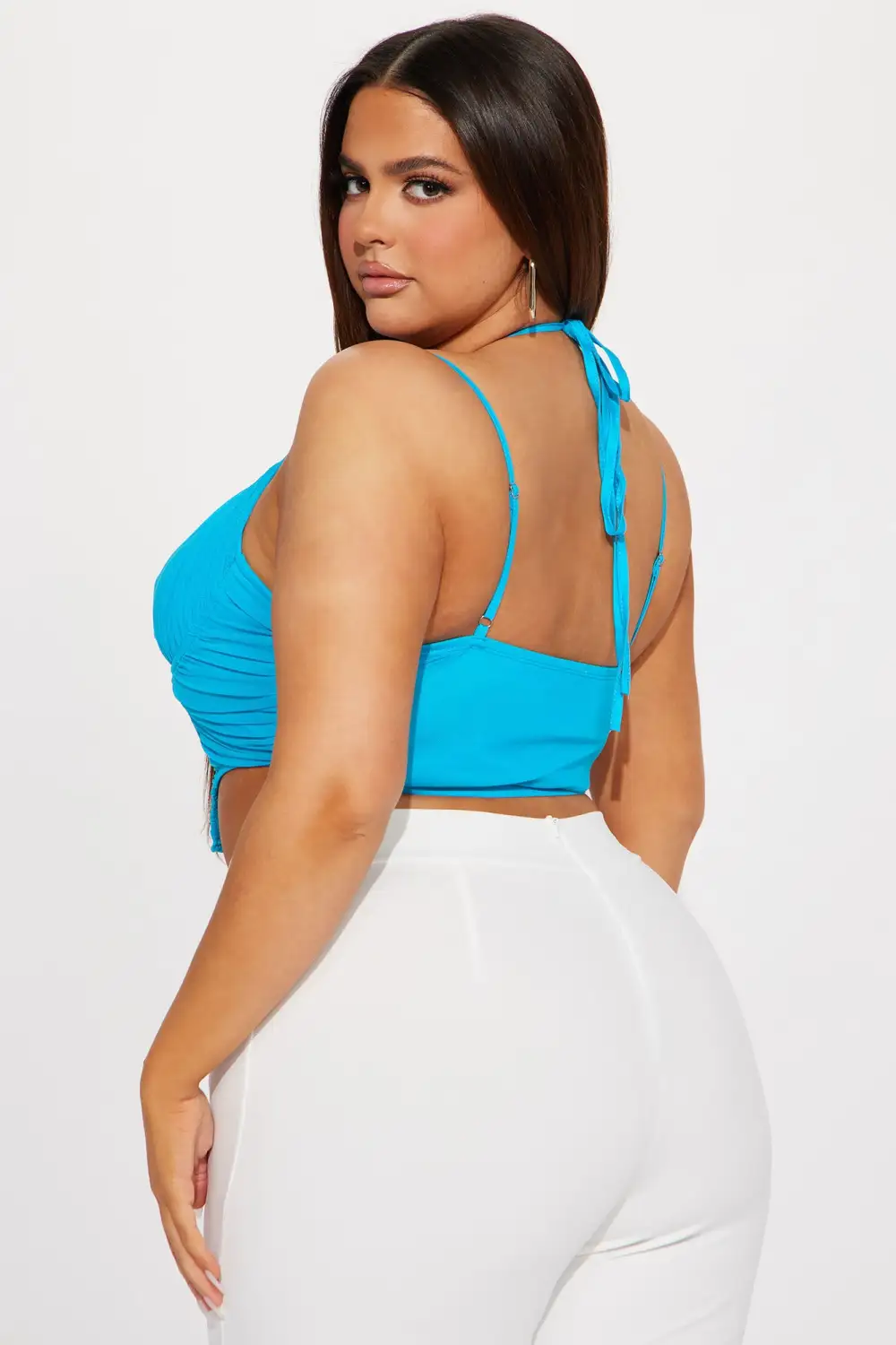 Set It Off Corset Top - Aqua