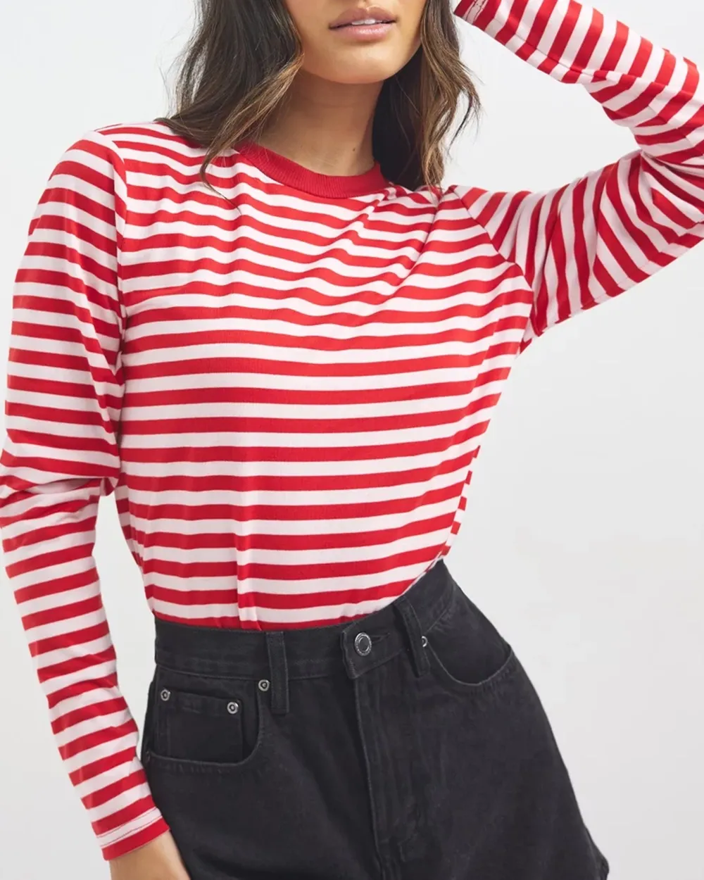 Long Sleeve Stripe Boyfriend Tee