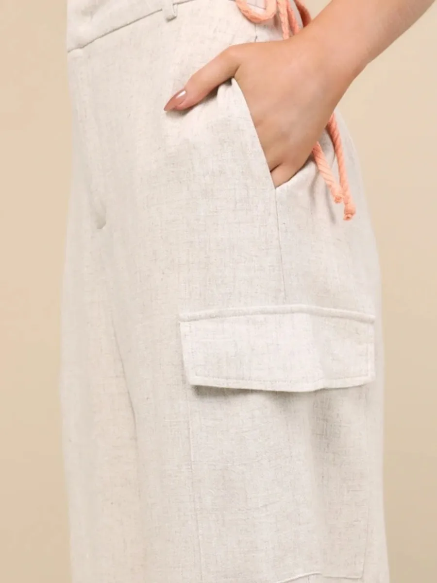 High Waisted Wide Leg Cargo Pants