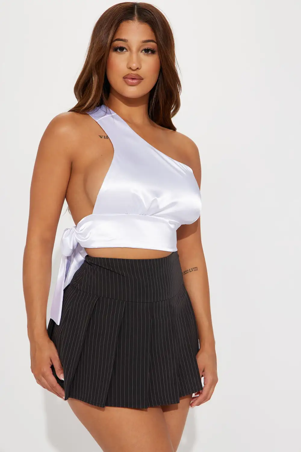 Only Late Nights Satin Top - White