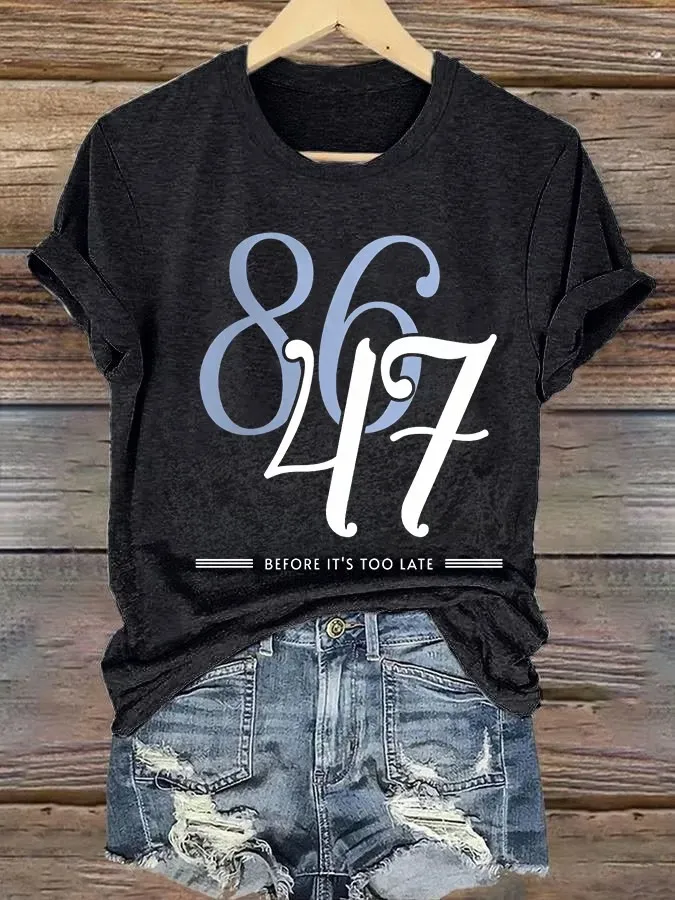 Women'S Fashion 8647 Printed Casual T-Shirt