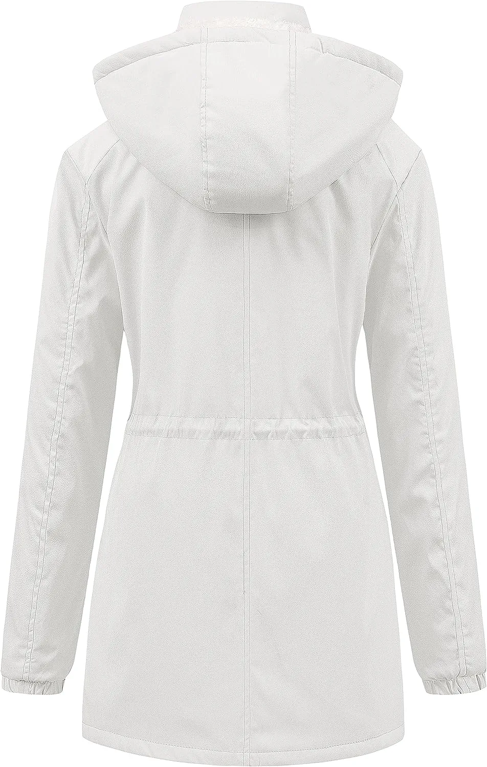 Women's Mid-Length Parka Winter Outerwear Jacket Soft Fleece Warm Snow Coat