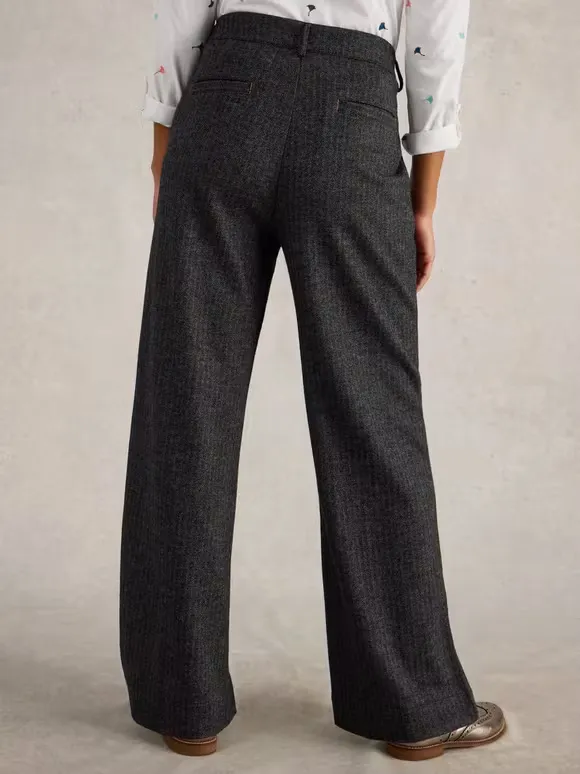Slight Stretch Wide Leg Trouser