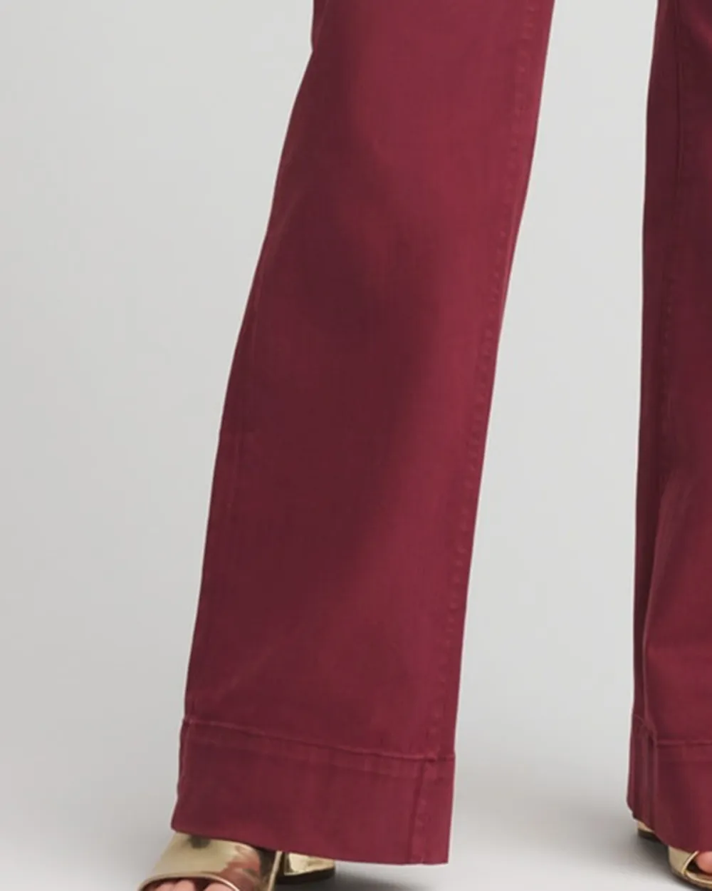 Maroon Flared Corduroy Jeans