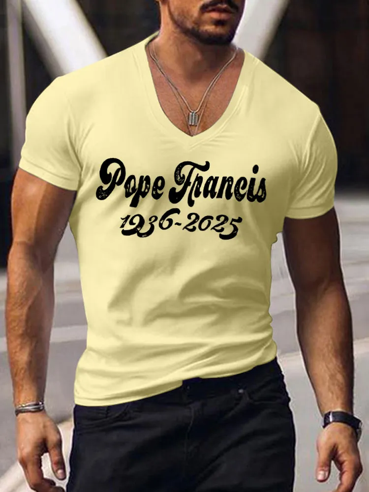 Men'S Pope Francis 1936-2025 V-Neck T-Shirt