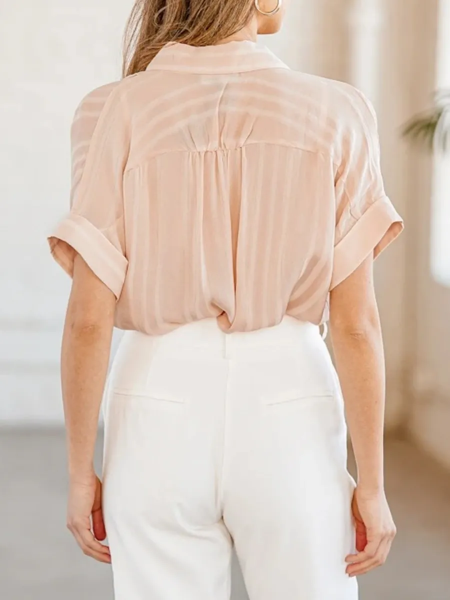 Textured Button Down Shirt