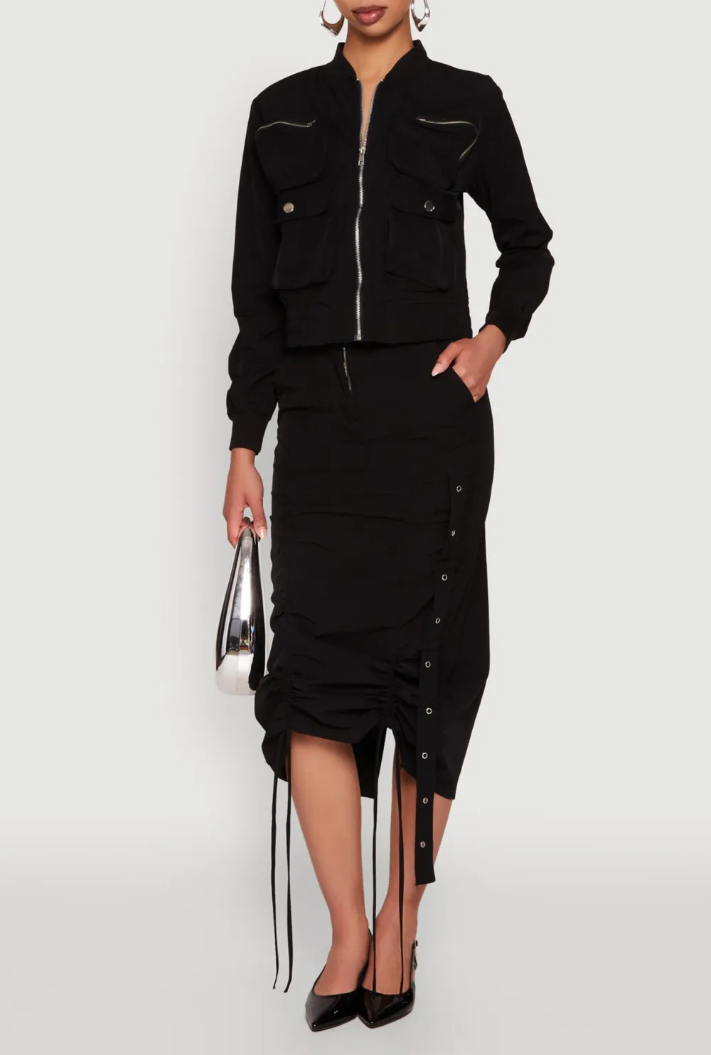 Stand Up Collar Windbreaker Jacket