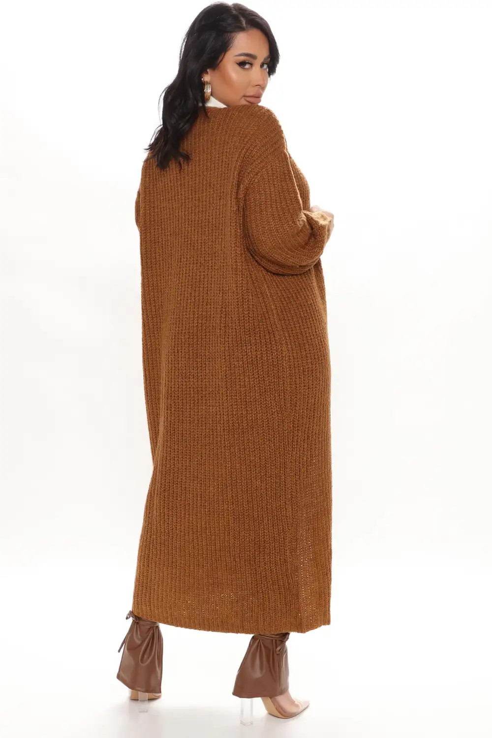 Couch Cuddles Long Cardigan - Brown