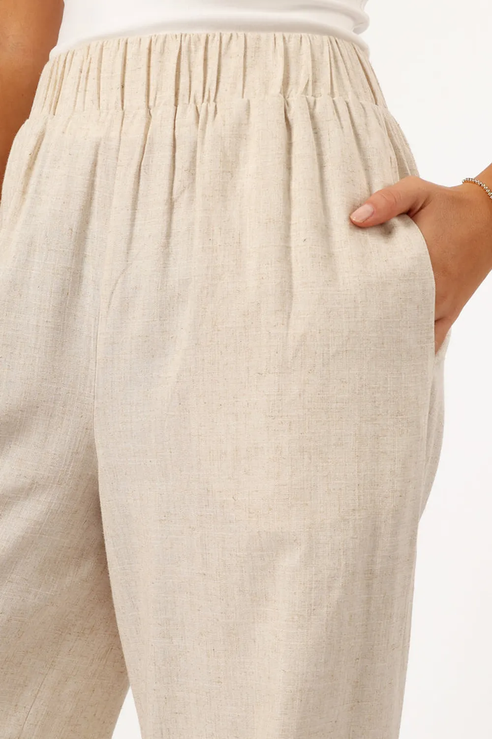COTTON AND LINEN DAILY PANT
