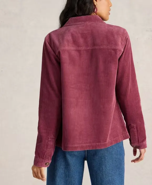 Cord Jacket In Dusty Pink