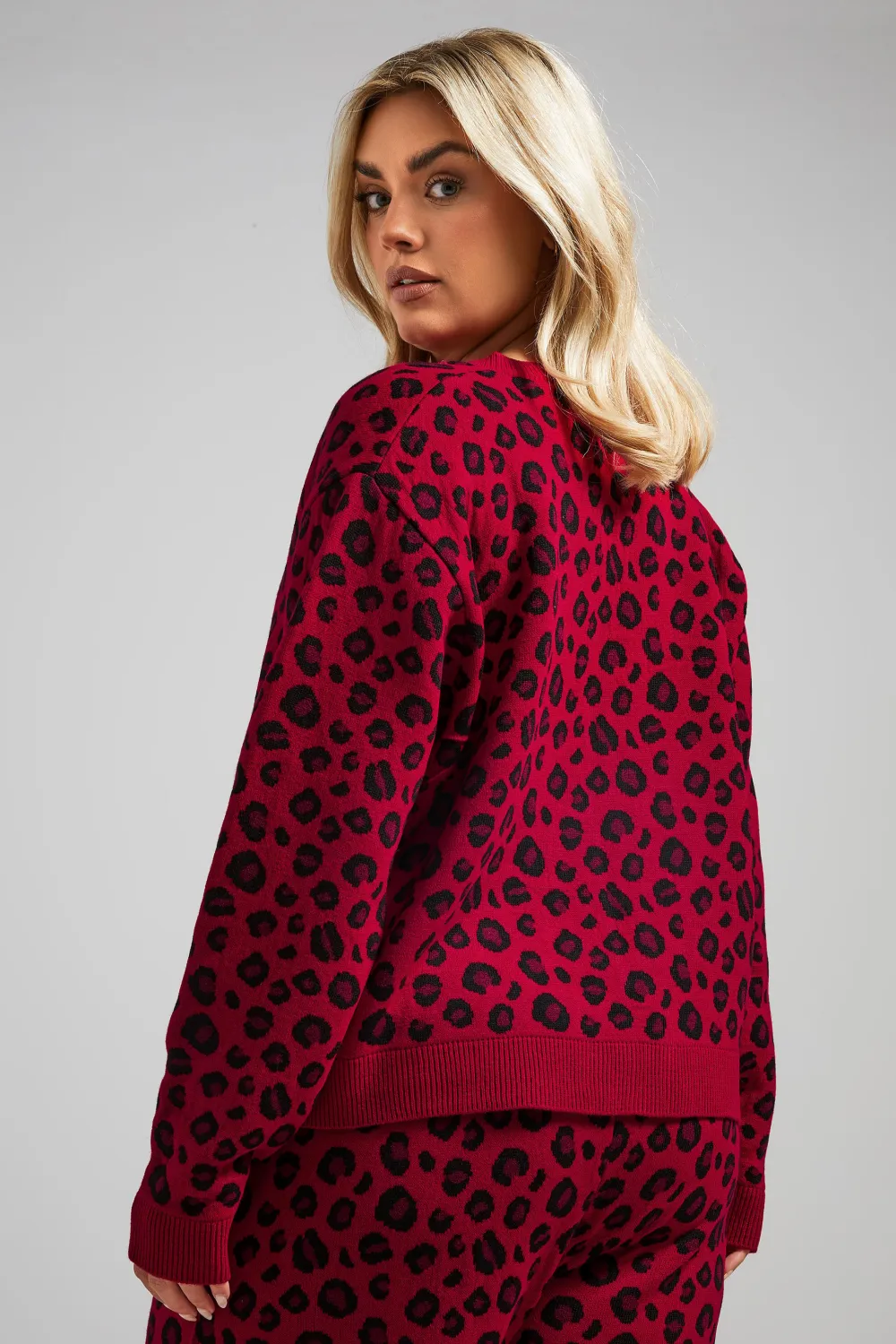 LIMITED COLLECTION Curve Blue Snowflake Knitted Cardigan