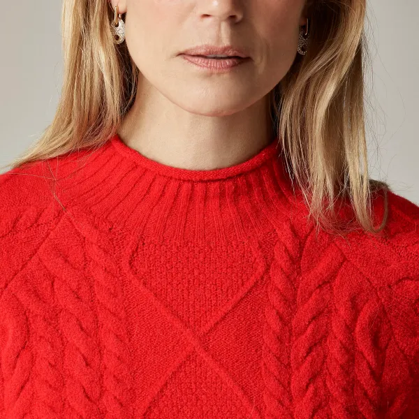 Crew Neck Cable-Knit Sweaters