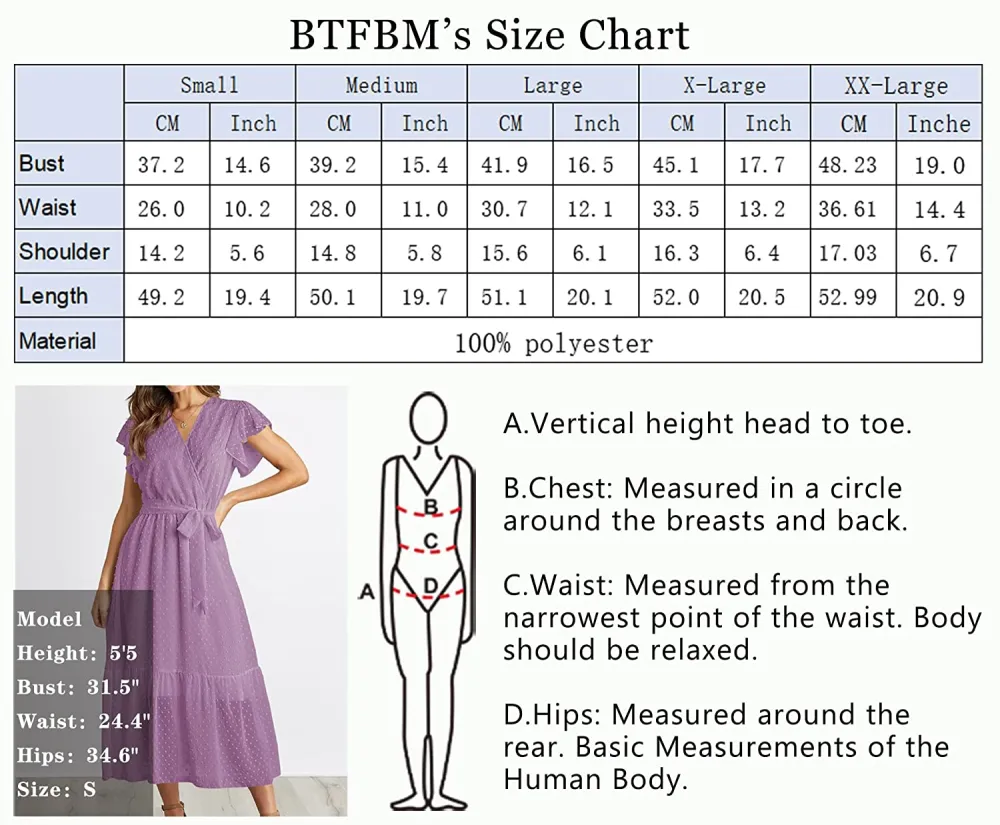 Women Summer Bohemian Floral Casual Wrap V Neck Ruffle Cap Sleeveless Belt A-Line Pleated Hem Swing Midi Sun Dress