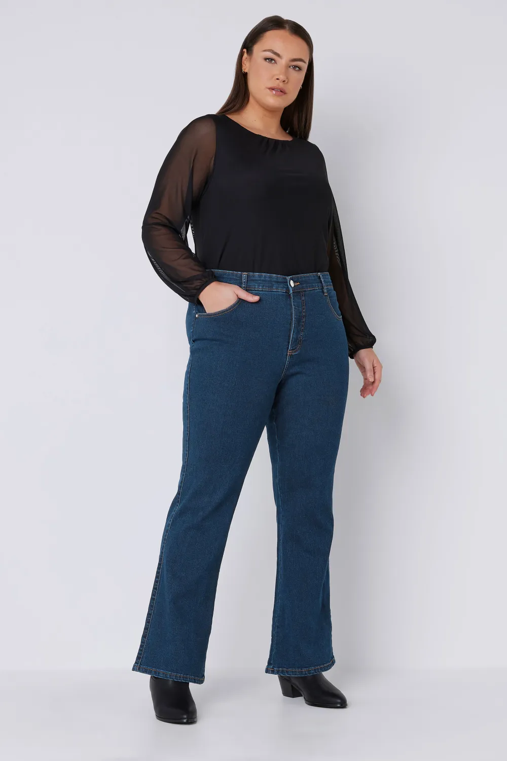 EVANS Curve Fit Indigo Bootcut Jeans