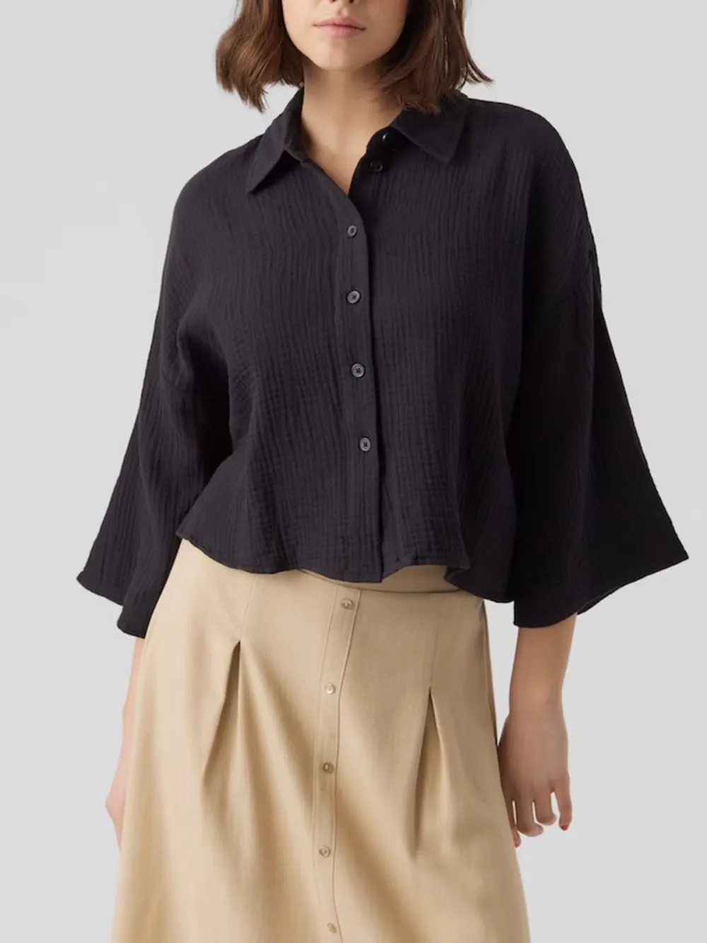 Breast Pocket Casual Style Blouses