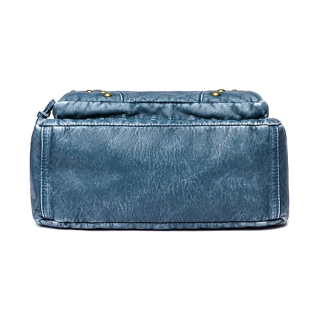 Women's Crossbody Bag Shoulder Bag Crossbody Bag Shoulder Bag PU Leather Outdoor Daily Zipper Lightweight Durable Solid Color Blue