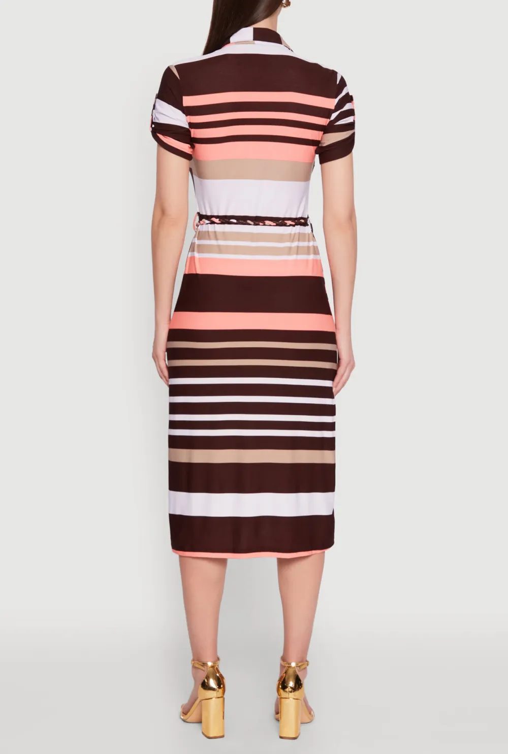 Mid Length Waist Cinched Dress