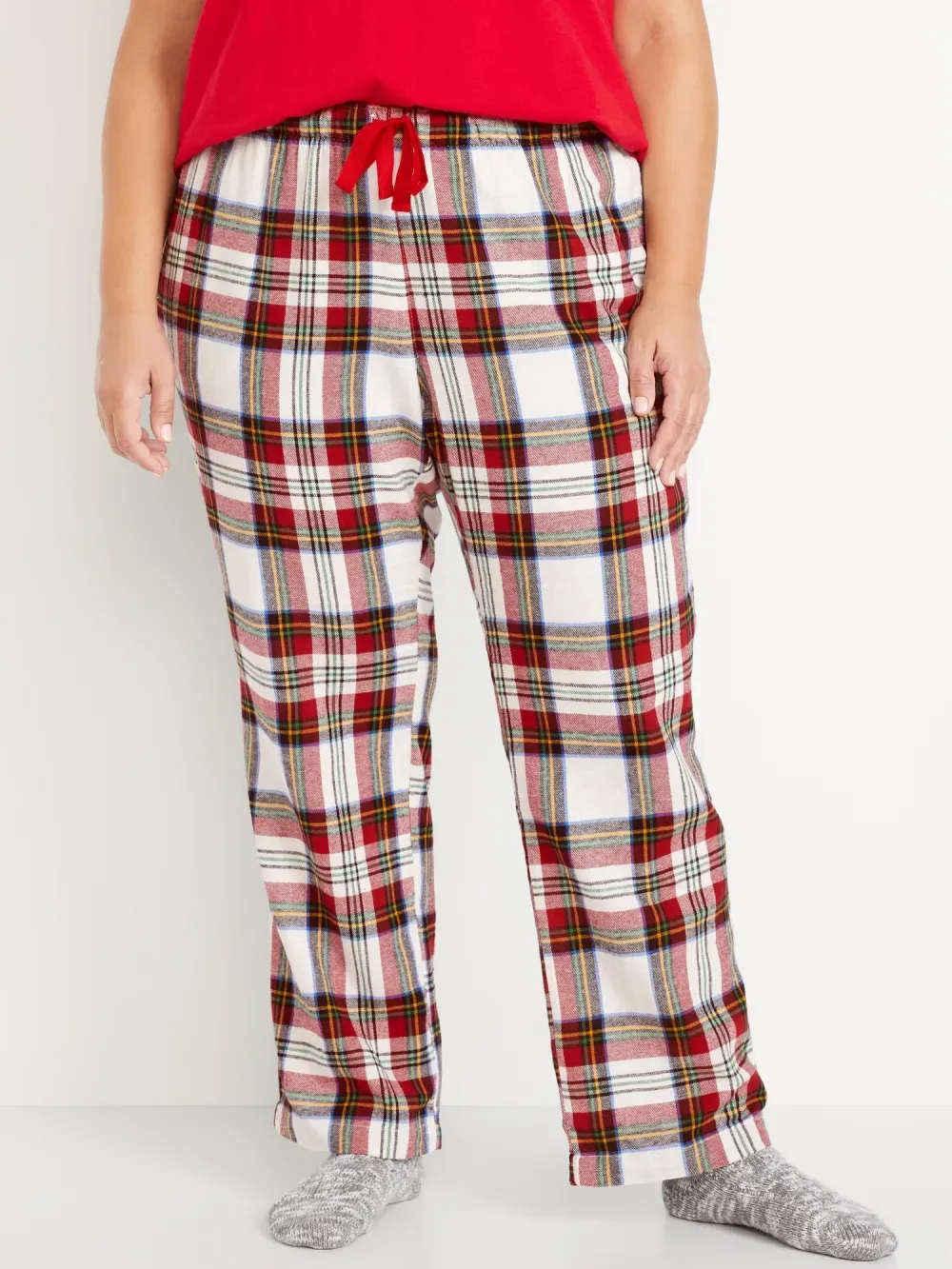 MID-RISE FLANNEL PAJAMA PANTS FOR WOMEN