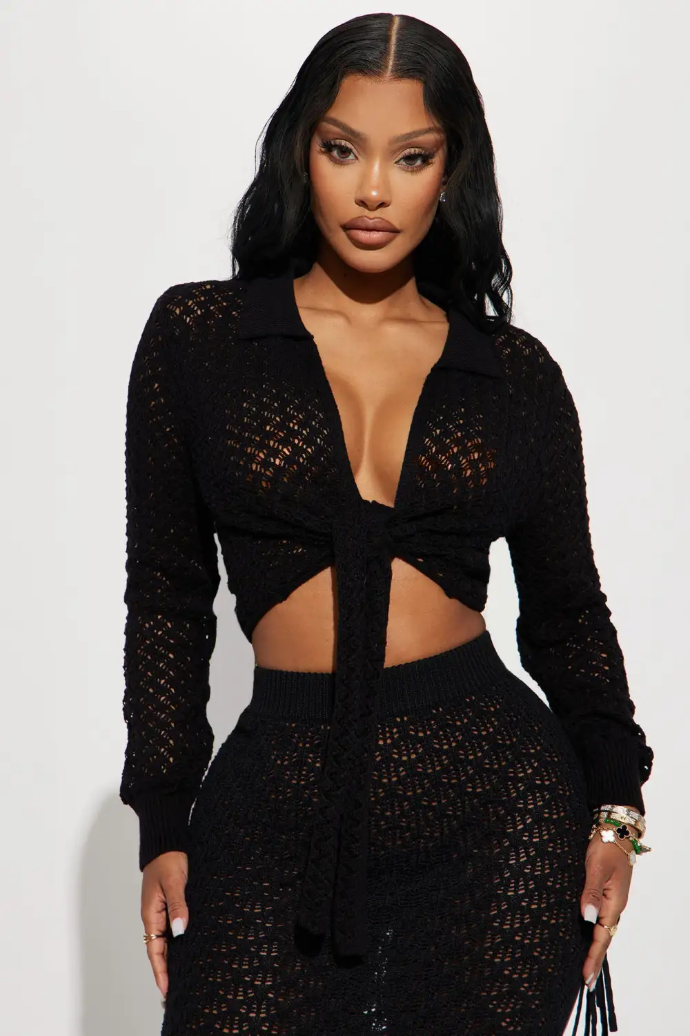 Testing The Limits Crochet Top - Black