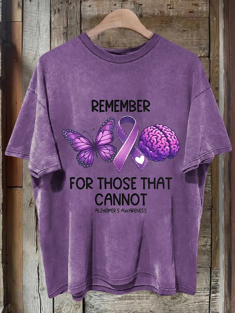 Men'S Remember For Those That Cannot Alzheimer'S Awareness T-Shirt