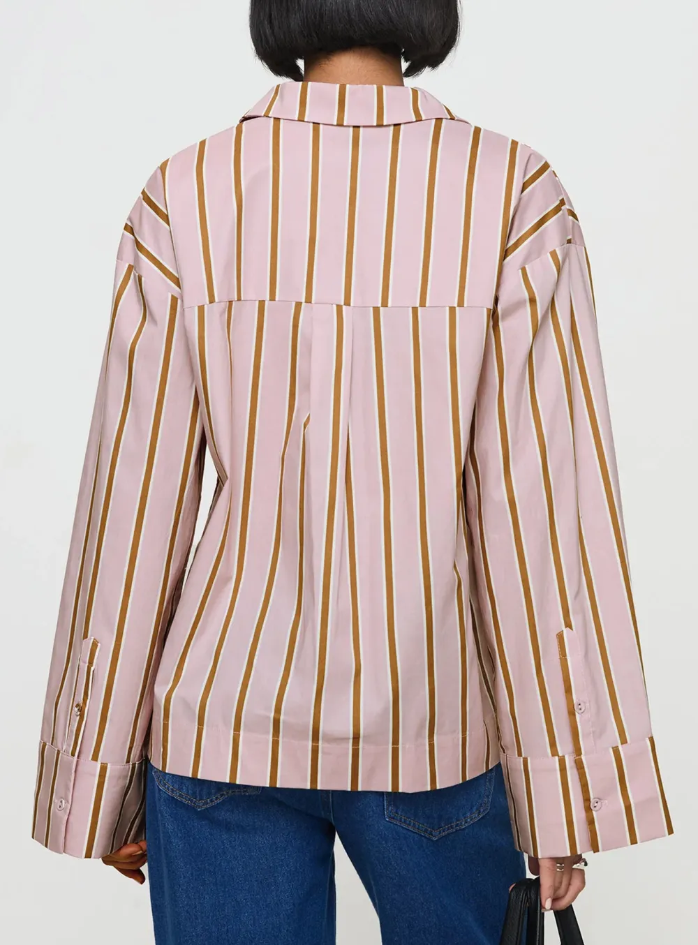 White Mandarin Collar Tie Front Shirt