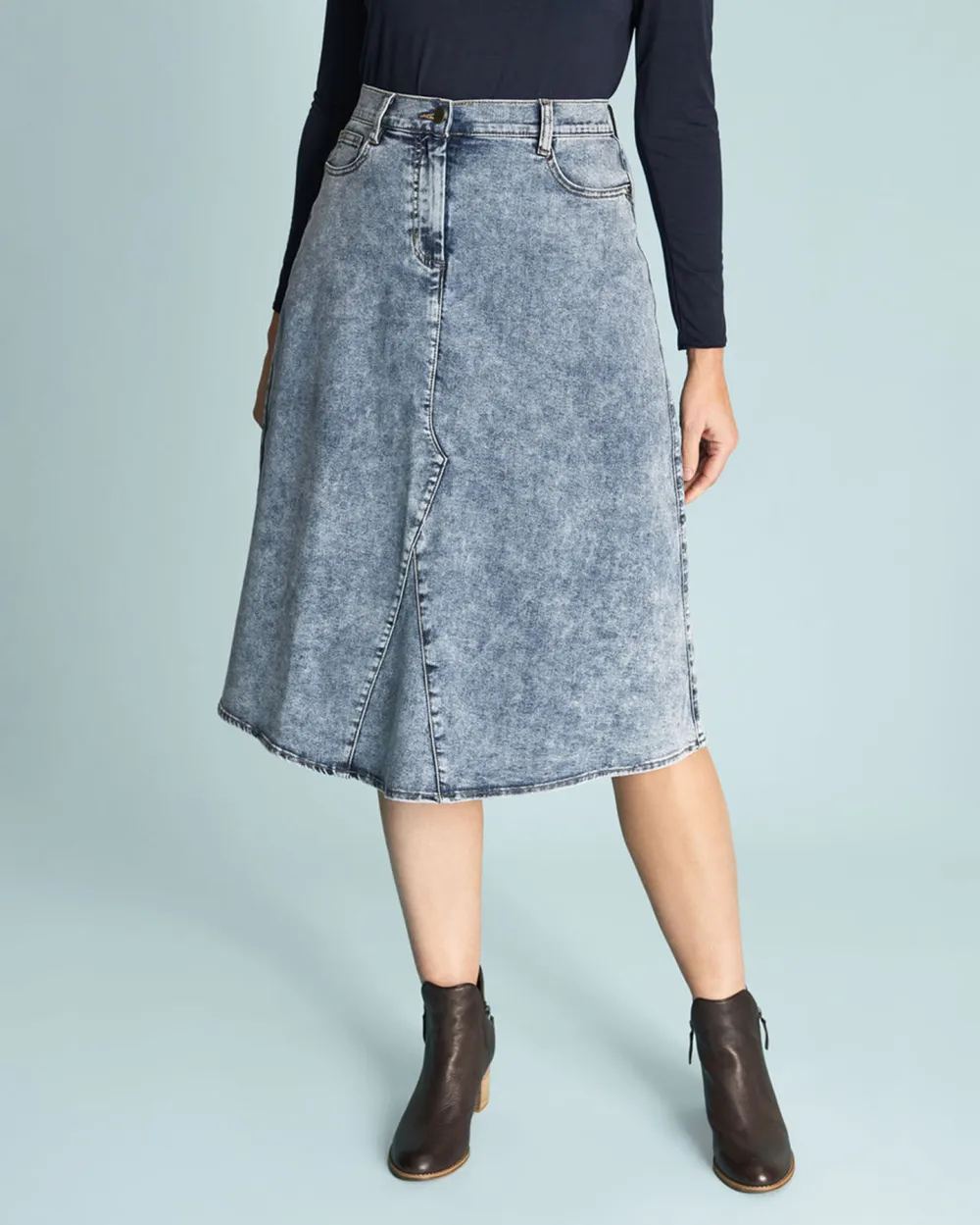 A-Line Denim Skirt